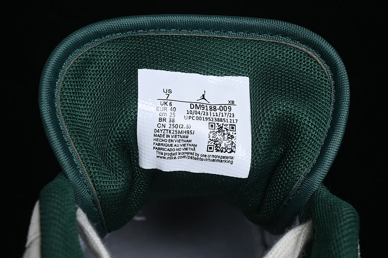Nike Air Jordan 1 Low Bape Green Sole Grey White Sneakers