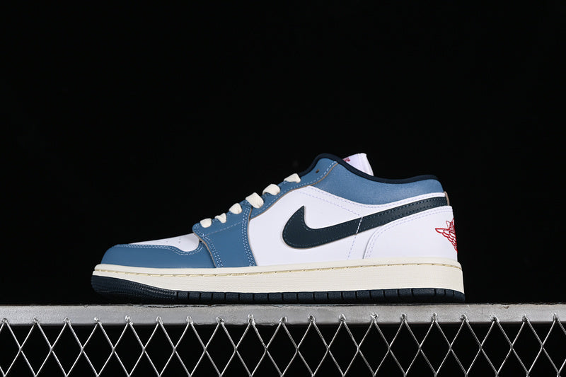 Nike Air Jordan 1 Low Ivory White Armory Navy Sneakers