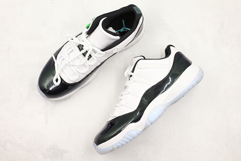 Nike Air Jordan 11 Retro Low Emerald Easter 2018 Black White Sneakers