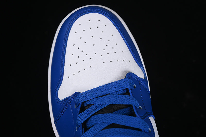 Nike Air Jordan 1 Mid Black White Blue Sneakers
