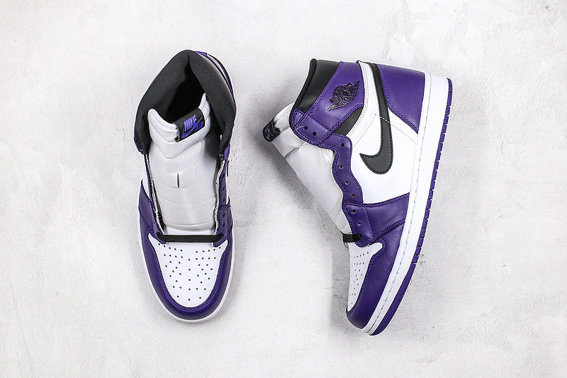 Nike Air Jordan 1 Retro High-Top Purple/White Sneakers