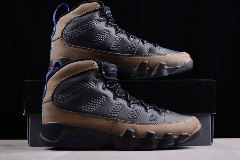 Nike Air Jordan 9 Retro Light Olive Black Brown Sneakers