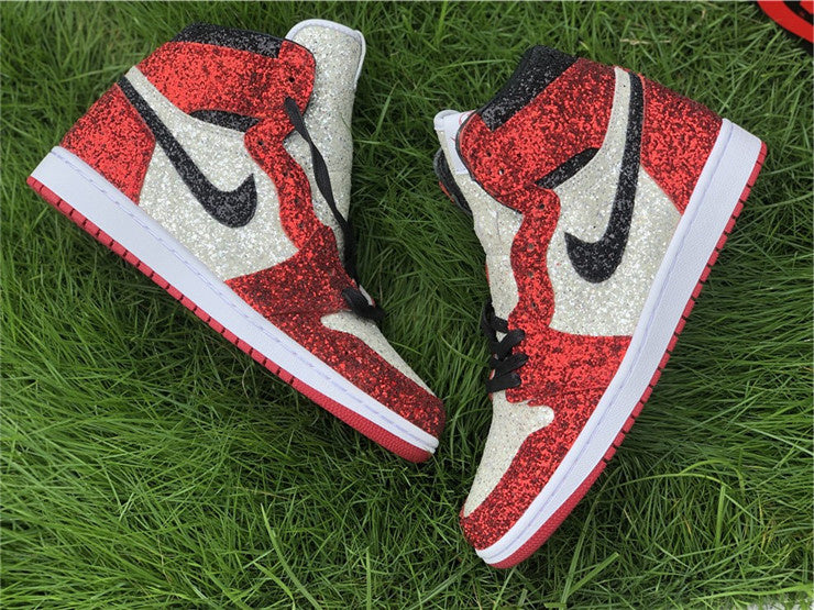 Nike Air Jordan 1 Retro High OG C2 "North Pole Chicago" Red White Flash drill Sneakers