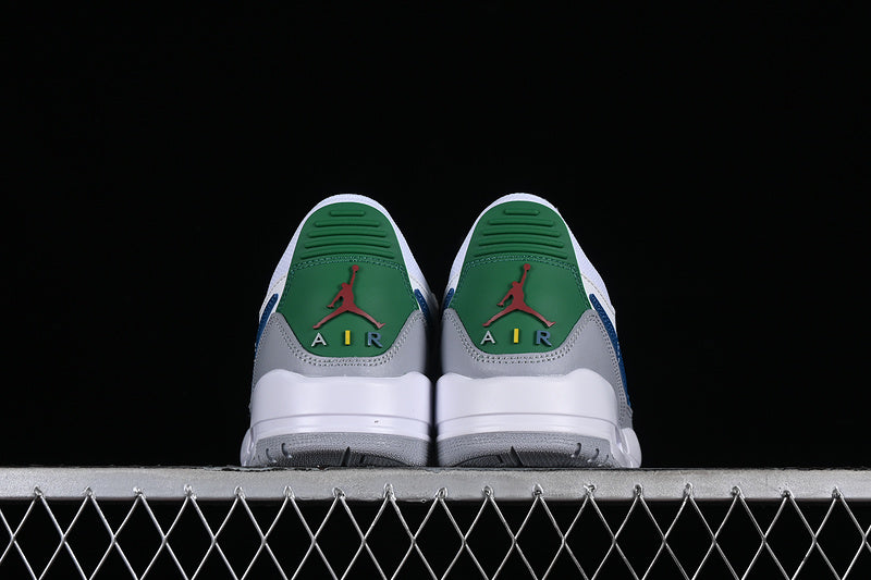 Nike Air Jordan Legacy 312 Low White Wolf Grey Pine Green Sneakers