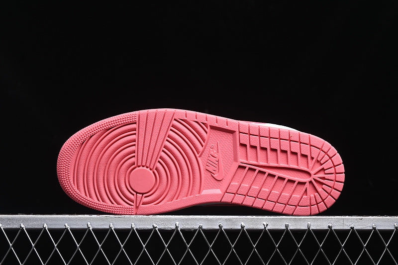Nike Air Jordan 1 Low Sail Pink Sole White Sneakers