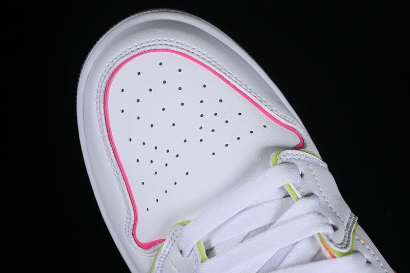 Nike Air Jordan 1 Mid GS Edge Glow White Pink Blast Sneakers