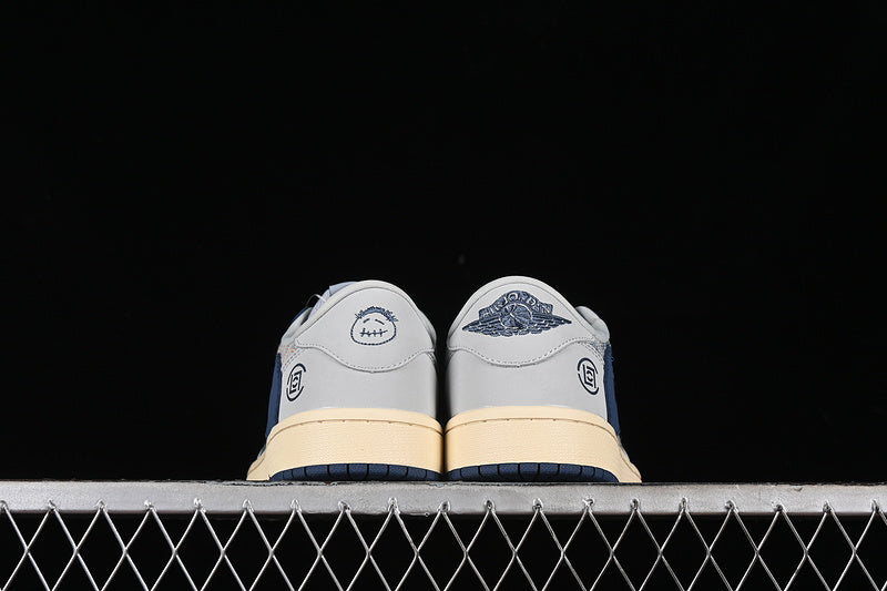 Nike Air Jordan 1 Low Travis Scott Fragment Design Grey Blue Multicolour Sneakers