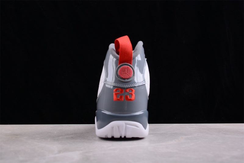 Nike Air Jordan 9 Retro Fire Red White Cool Grey Sneakers