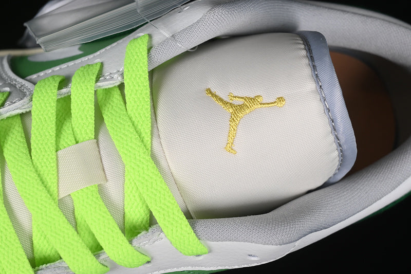 Nike Air Jordan 1 Low Phantom White Green Amber Brown Sole Sneakers