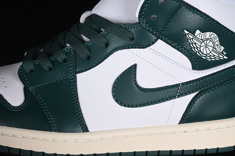 Nike Air Jordan 1 Mid White Sail Oxidized Green Sneakers
