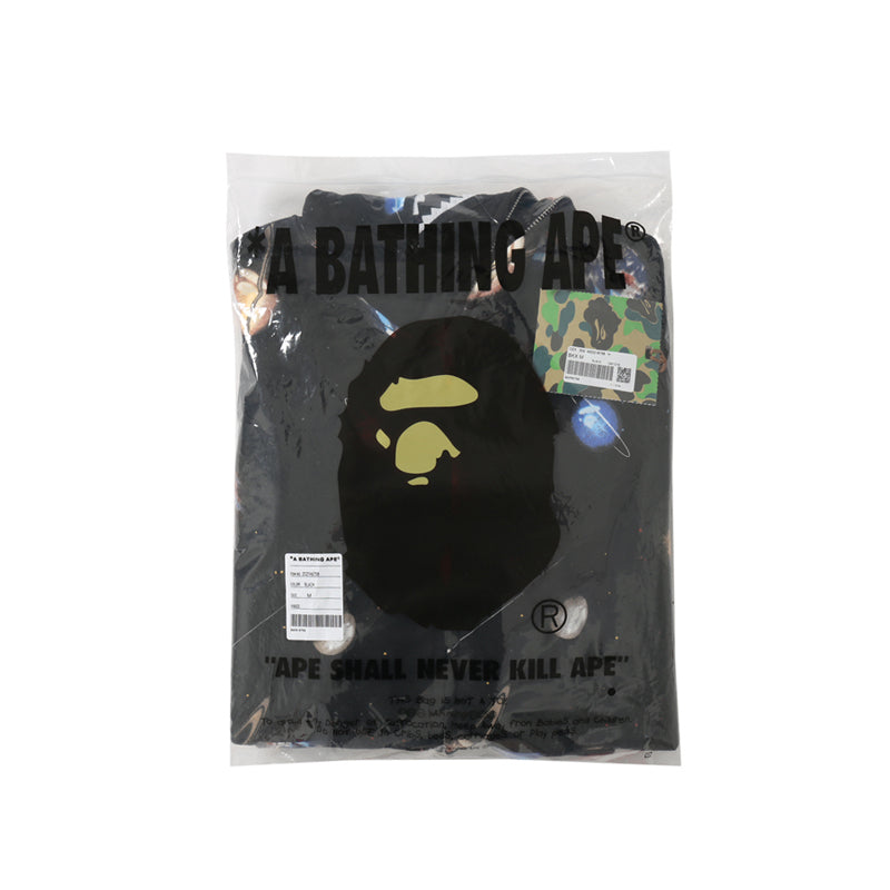 A Bathing Ape BAPE Shark Head Planet Limited Edition Hoodie Black