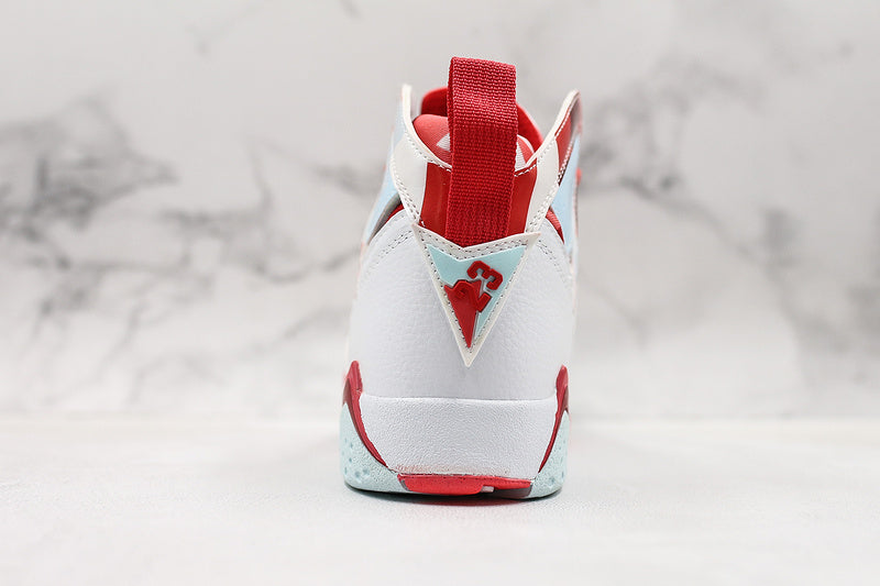 Nike Air Jordan 7 Retro Mist White Red Sneakers