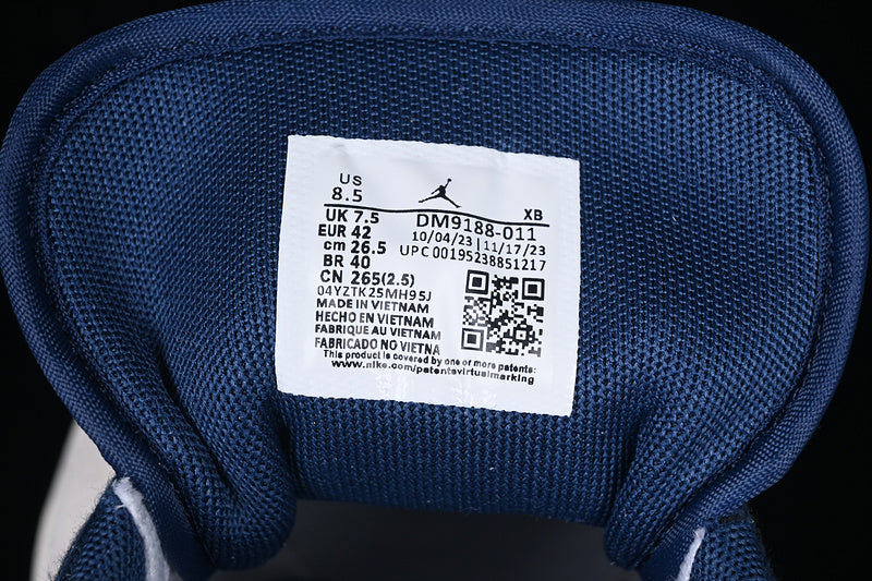 Nike Air Jordan 1 Low White Grey Blue Sneakers