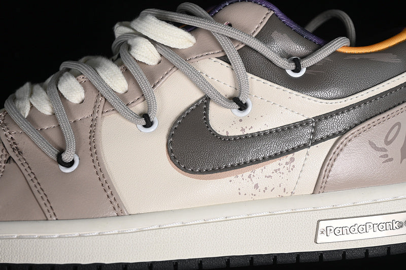 Nike Air Jordan 1 Low White Cream Grey Sneakers