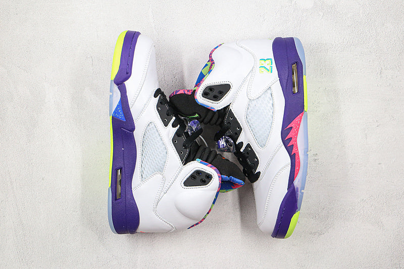 Nike Air Jordan 5 Retro Alternate Bel-Air White Purple Green Sneakers
