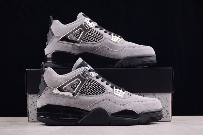 Nike Air Jordan 4 Retro LightI Iron Ore Sail Neutral Grey Black Sole Sneakers
