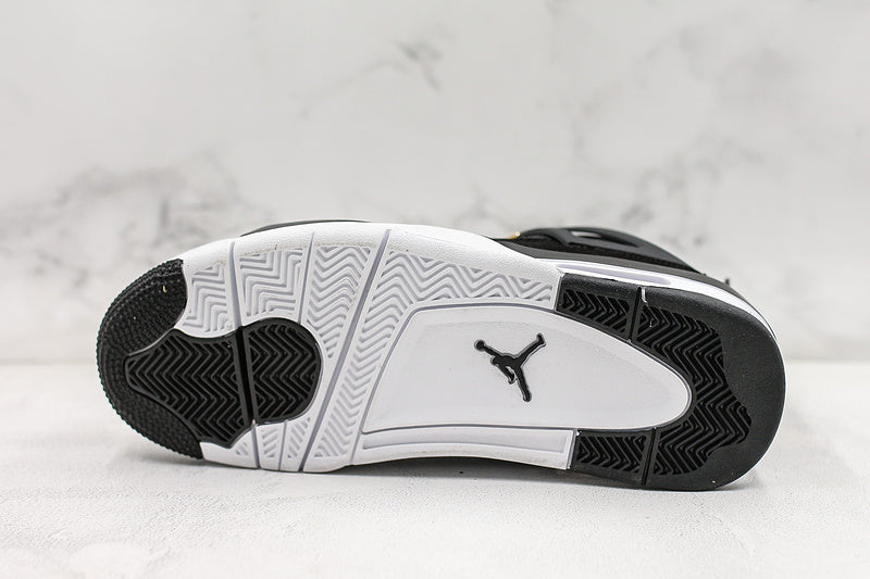 Nike Air Jordan 4 Retro Royalty Black Metallic Gold White Sneakers