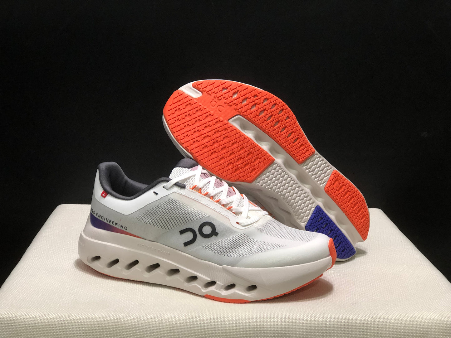 On Running Cloudsurfer Next Casual Running Shoes Grayish-White/Flame