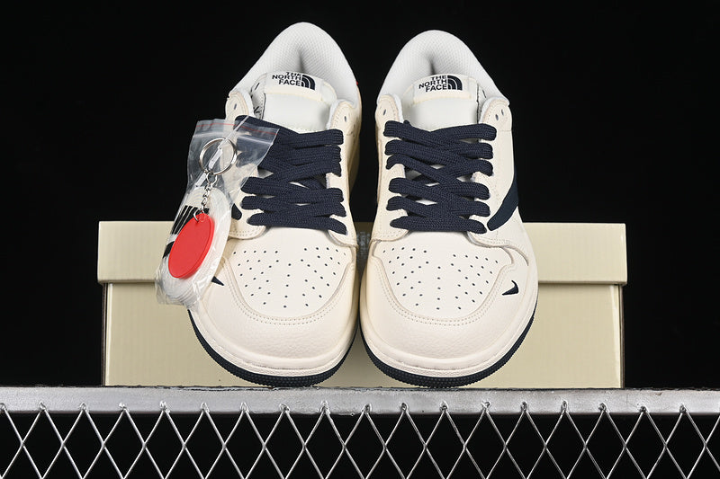 Travis Scott Fragment Design Nike Air Jordan 1 Low OG SP Black Sole White Sneakers