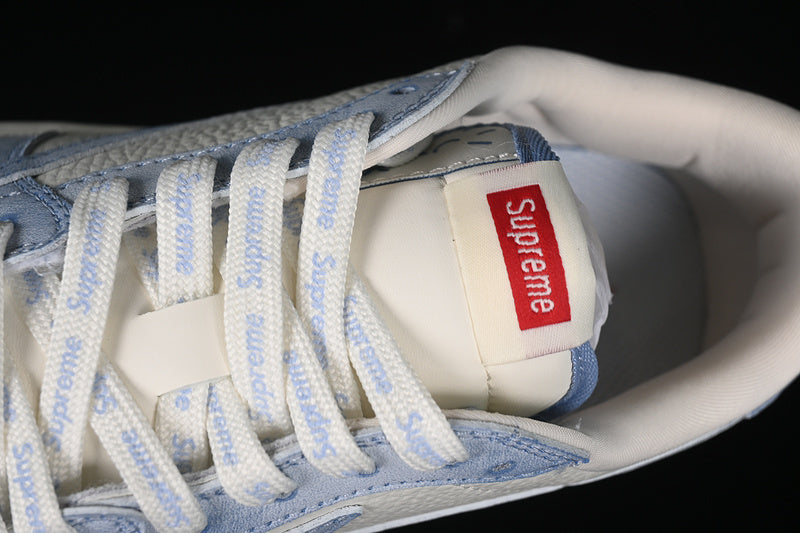 Nike Air Jordan 1 Low Supreme Travis Scott Fragment Design OG SP White Denim Light Blue Sneakers