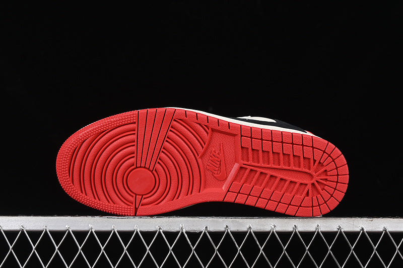 Nike Air Jordan 1 Low Gucci Travis Scott Fragment Design OG SP Red Sole Black White Sneakers