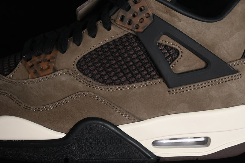 Nike Air Jordan 4 Retro White Black Brown Sneakers