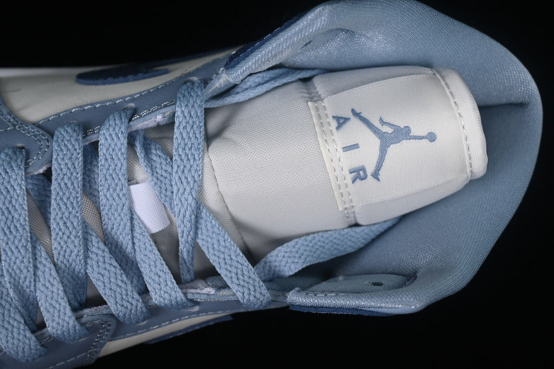 Nike Air Jordan 1 Mid White Blue Sneakers