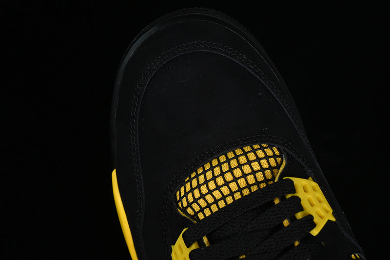 Nike Air Jordan 4 Retro Thunder Black Tour Yellow Sneakers