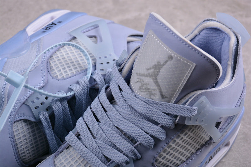 Nike Air Jordan 4 Retro Grey Blue Sneakers