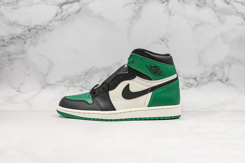 Nike Air Jordan 1 Retro High-Top OG Black/Pine Green Sneakers