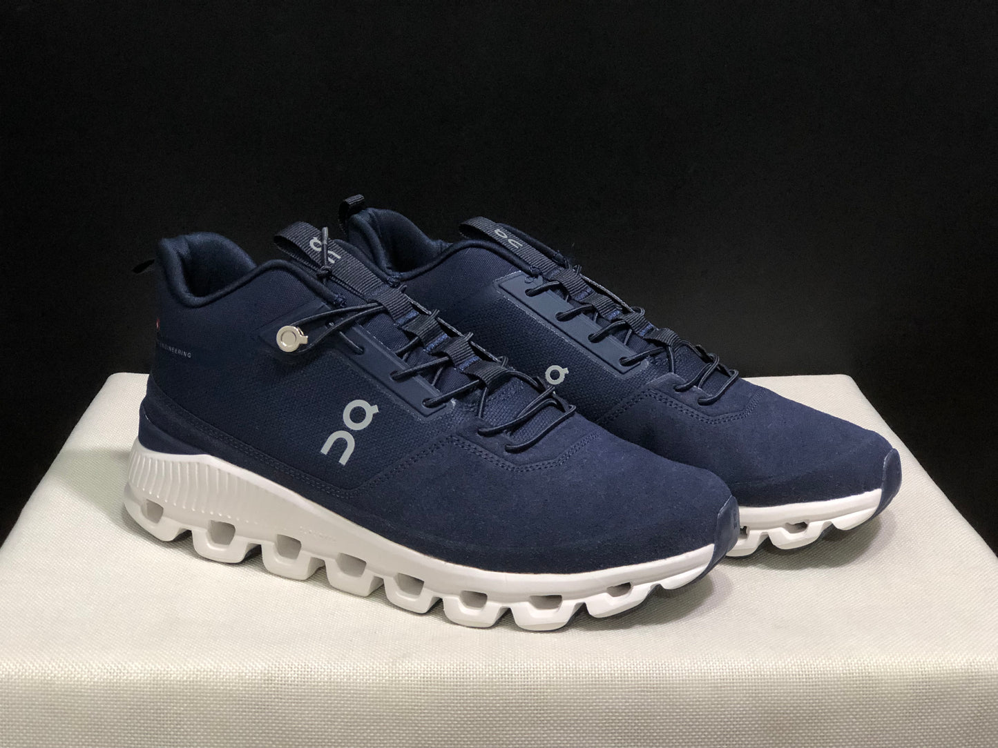 On Running Cloud Hi Edge Outdoor Training Running Shoes Dark Blue/White