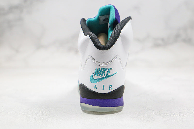 Nike Air Jordan 5 Retro White Grape Purple Sneakers