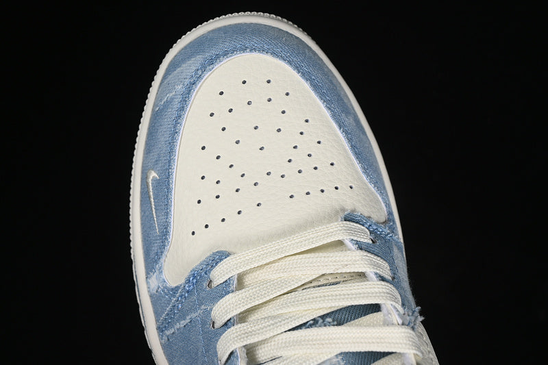 Nike Air Jordan 1 Low MLB White Grey Blue Sneakers
