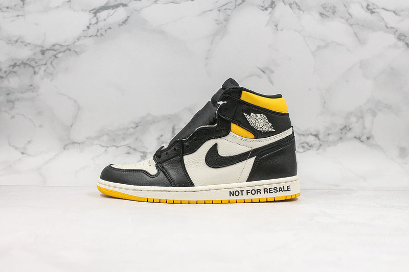 Nike Air Jordan 1 Retro NRG High Black White Yellow Sneakers