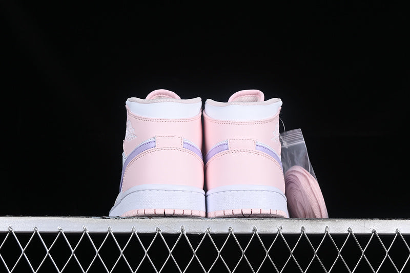 Nike Air Jordan 1 Mid Pink White Sneakers