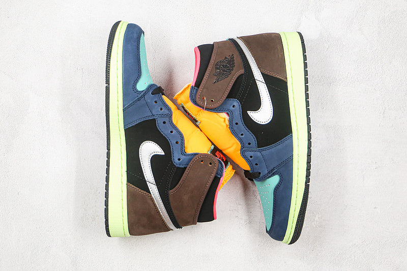 Nike Air Jordan 1 Retro High-Top Brown Pink Sneakers