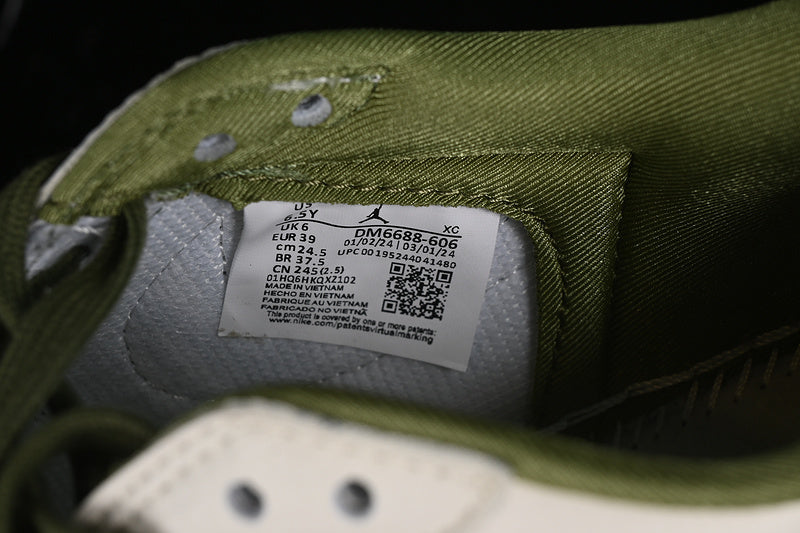 Nike Air Jordan 1 Low Off-White Travis Scott Fragment Design Green Sole White Green Sneakers