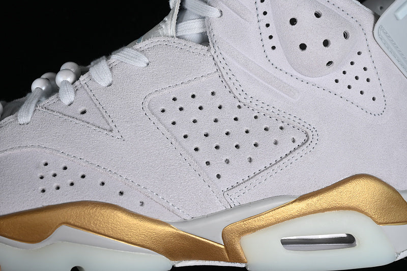 Nike Air Jordan 6 Retro Paris Olympics Pure Platinum Grey White Sneakers