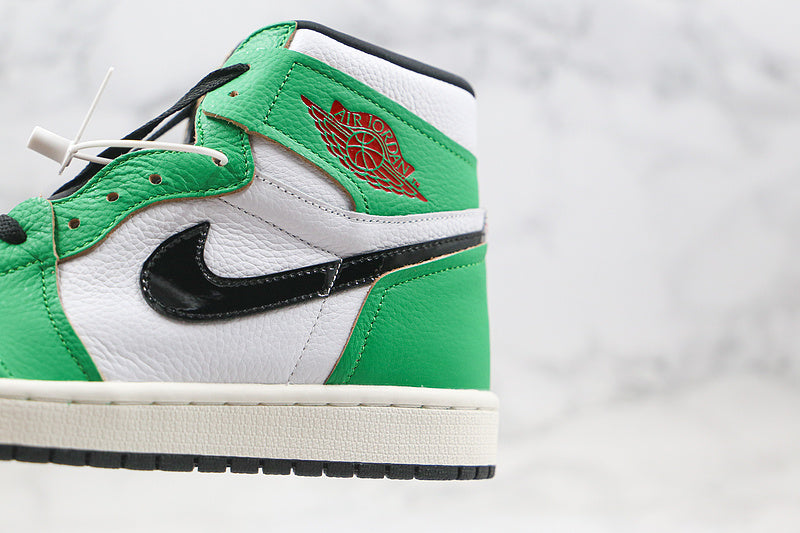 Nike Air Jordan 1 Retro High-Top OG Shoe Lucky Green White Sneakers