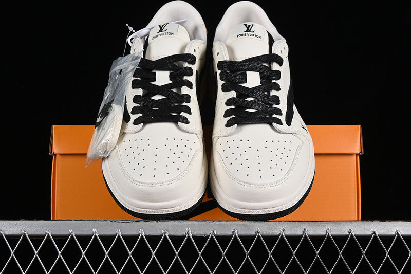 Nike Air Jordan 1 Low OG SP Travis Scott Fragment Design LV Black Sole White Sneakers