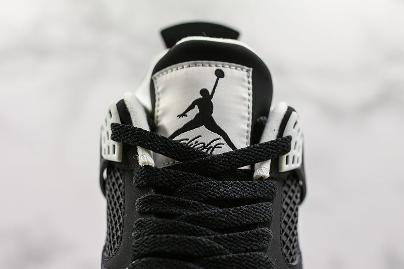 Nike Air Jordan 4 Retro Fear Black White Grey Sneakers