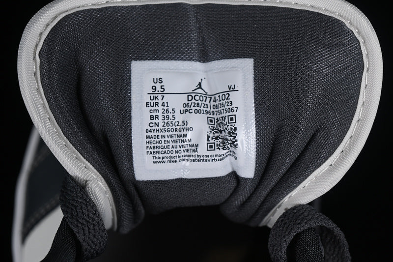 Nike Air Jordan 1 Low Black Sole Dark Grey White Sneakers