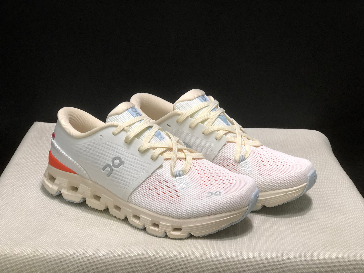 On Running Cloud X4 Comfortable Running Shoes Ivory/Flame