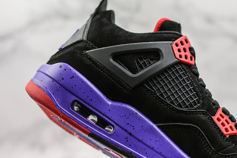 Nike Air Jordan 4 Retro NRG Raptors Black Court Purple Red Sneakers