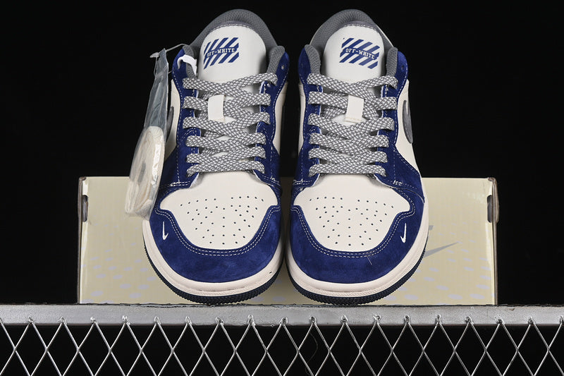 Nike Air Jordan 1 Low Off-White White Blue Grey Sneakers