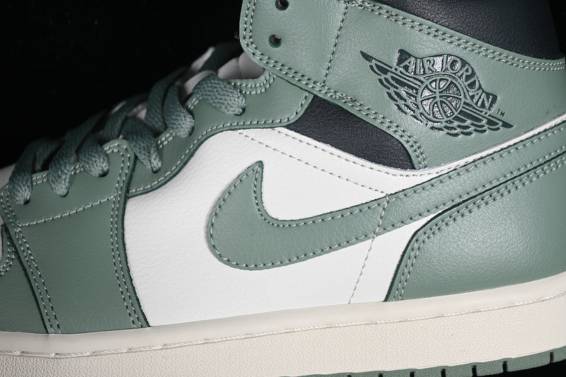 Nike Air Jordan 1 Mid Anthracite Jade Smoke Sail Legend Sneakers