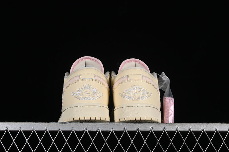 Nike Air Jordan1 Low Creamy White Pink Sneakers