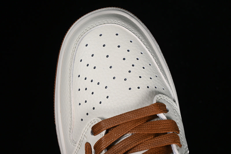 Nike Air Jordan 1 Low Travis Scott Fragment Design LV Brown White Sneakers