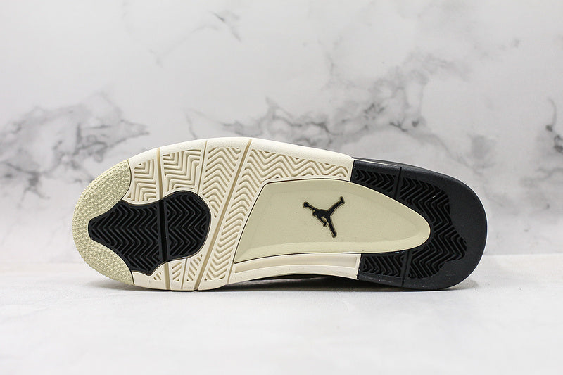 Nike Air Jordan 4 Retro Pale Ivory Black Sneakers