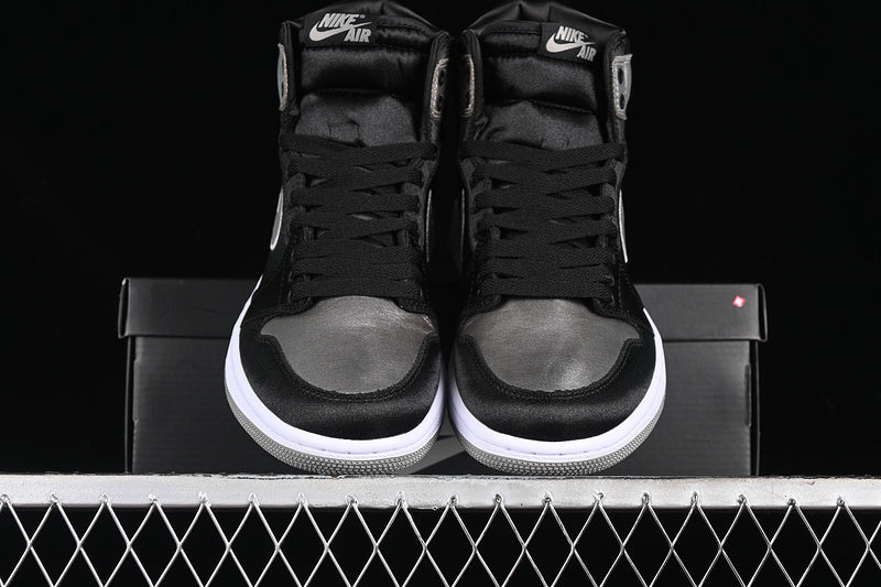 Nike Air Jordan 1 High OG Satin Shadow Black Medium Grey Sneakers